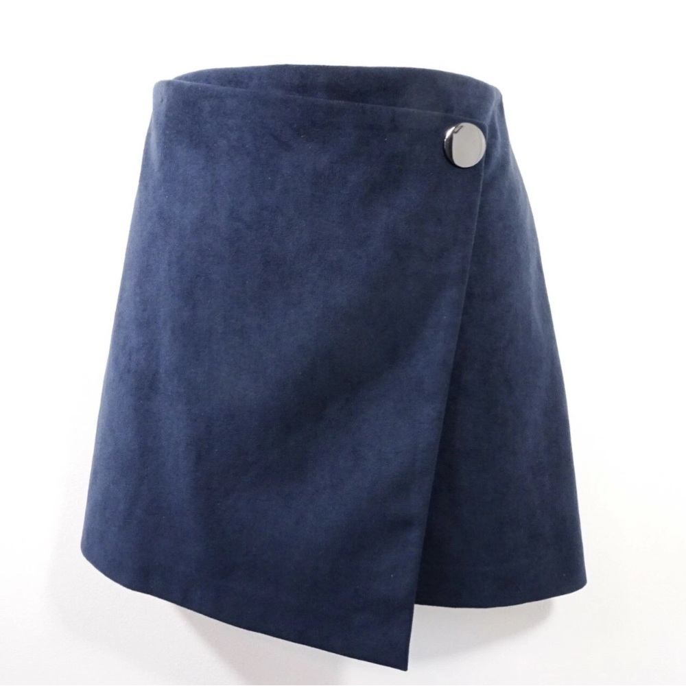 THEORY***Navy Blue Faux Suede Skirt***Small $325 NWT